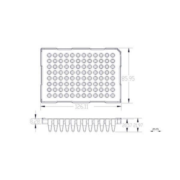 Sapphire 96 well PCR plate, diagram